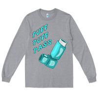 Heather Grey puff puff pass inhaler Long Sleeve Tee - linhVisuals