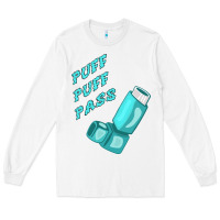 White puff puff pass inhaler Long Sleeve Tee - linhVisuals