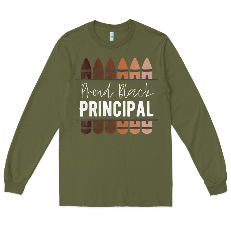 Womens Proud Black Principal, Black History Month School Principal V N Long Sleeve Tee by linhVisuals | Teevron