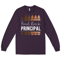 Plum womens proud black principal, black history month school principal v n Long Sleeve Tee - linhVisuals
