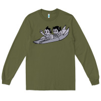 Army Green newastro boy and uran Long Sleeve Tee - linhVisuals