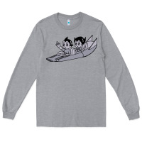 Heather Grey newastro boy and uran Long Sleeve Tee - linhVisuals