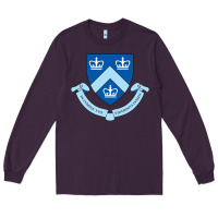 Plum columbia university shield Long Sleeve Tee - linhVisuals