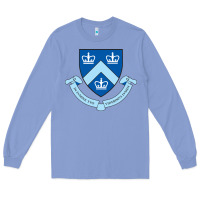 Colony Blue columbia university shield Long Sleeve Tee - linhVisuals