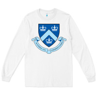 White columbia university shield Long Sleeve Tee - linhVisuals