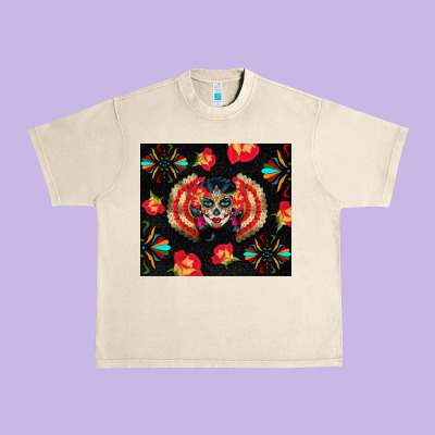 Sugar Skull Tumbler Urban Heavy Tee Designed By Bundleandbundleshop