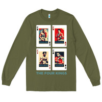Army Green the four kings of boxing Long Sleeve Tee - linhVisuals