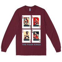 Burgundy the four kings of boxing Long Sleeve Tee - linhVisuals