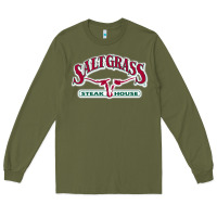 Army Green Saltgrass Steakhouse Long Sleeve Tee - linhVisuals