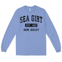 Colony Blue womens sea girt new jersey nj vintage sports design black design v nec Long Sleeve Tee - linhVisuals