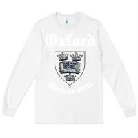 White vintage oxford university 80s 90s Long Sleeve Tee - linhVisuals