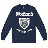 Navy vintage oxford university 80s 90s Long Sleeve Tee - linhVisuals