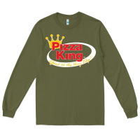 Army Green pizza king cowboy Long Sleeve Tee - linhVisuals