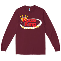 Burgundy pizza king cowboy Long Sleeve Tee - linhVisuals