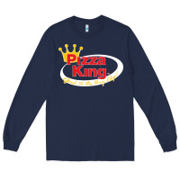 Navy pizza king cowboy Long Sleeve Tee - linhVisuals