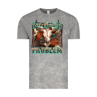 Cloud Rock Somebody's Problem Bull Skull Vintage Tee - FaDigitalArtStudio