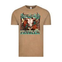 Vintage Coffee Somebody's Problem Bull Skull Vintage Tee - FaDigitalArtStudio