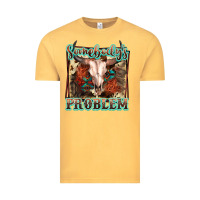 Vintage Mustard Somebody's Problem Bull Skull Vintage Tee - FaDigitalArtStudio