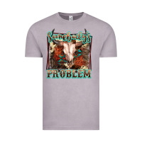 Vintage Zinc Somebody's Problem Bull Skull Vintage Tee - FaDigitalArtStudio