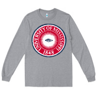 Heather Grey university of mississippi seal Long Sleeve Tee - linhVisuals