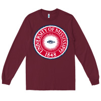 Burgundy university of mississippi seal Long Sleeve Tee - linhVisuals