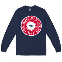 Navy university of mississippi seal Long Sleeve Tee - linhVisuals