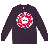 Plum university of mississippi seal Long Sleeve Tee - linhVisuals