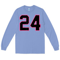 Colony Blue number 24 sports jersey athlete fan pink black lucky number t shirt Long Sleeve Tee - linhVisuals