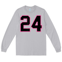 Moon Dust number 24 sports jersey athlete fan pink black lucky number t shirt Long Sleeve Tee - linhVisuals