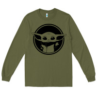 Army Green newbaby yoda 01 Long Sleeve Tee - linhVisuals