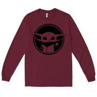 Burgundy newbaby yoda 01 Long Sleeve Tee - linhVisuals