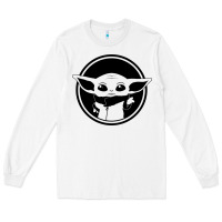 White newbaby yoda 01 Long Sleeve Tee - linhVisuals