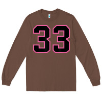 Chestnut number 33 sports jersey athlete fan pink black lucky number t shirt Long Sleeve Tee - linhVisuals