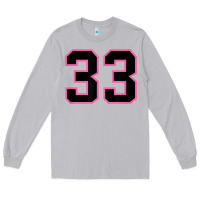 Moon Dust number 33 sports jersey athlete fan pink black lucky number t shirt Long Sleeve Tee - linhVisuals