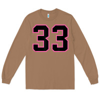Toasted Coconut number 33 sports jersey athlete fan pink black lucky number t shirt Long Sleeve Tee - linhVisuals