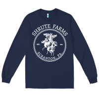 Navy shrute farms original Long Sleeve Tee - linhVisuals