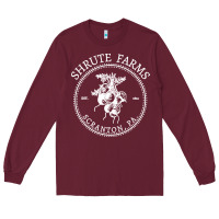 Burgundy shrute farms original Long Sleeve Tee - linhVisuals
