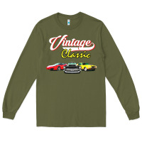 Army Green vintage classic oldies cars Long Sleeve Tee - linhVisuals