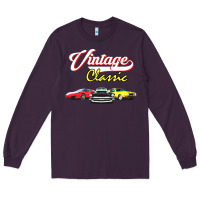 Plum vintage classic oldies cars Long Sleeve Tee - linhVisuals