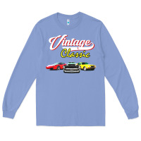 Colony Blue vintage classic oldies cars Long Sleeve Tee - linhVisuals