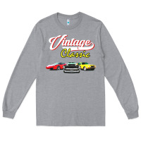 Heather Grey vintage classic oldies cars Long Sleeve Tee - linhVisuals