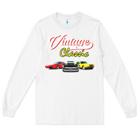 White vintage classic oldies cars Long Sleeve Tee - linhVisuals