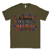 Army Green All American Girl Classic Tee - CowCowDesign