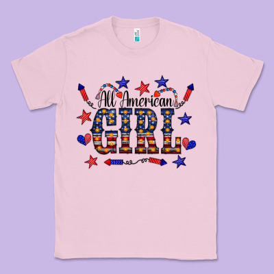 All American Girl Classic Tee Designed By Cowcowdesign