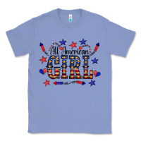 Colony Blue All American Girl Classic Tee - CowCowDesign