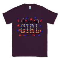 Plum All American Girl Classic Tee - CowCowDesign