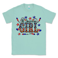 Seafoam All American Girl Classic Tee - CowCowDesign