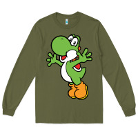 Army Green yoshi Long Sleeve Tee - linhVisuals