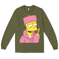 Army Green newbart simpson camron Long Sleeve Tee - linhVisuals
