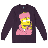 Plum newbart simpson camron Long Sleeve Tee - linhVisuals